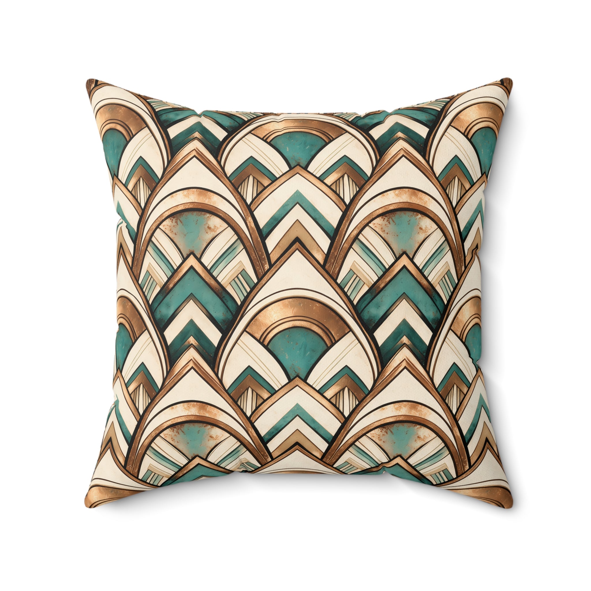 Geometric Art Deco Throw Pillow with Insert