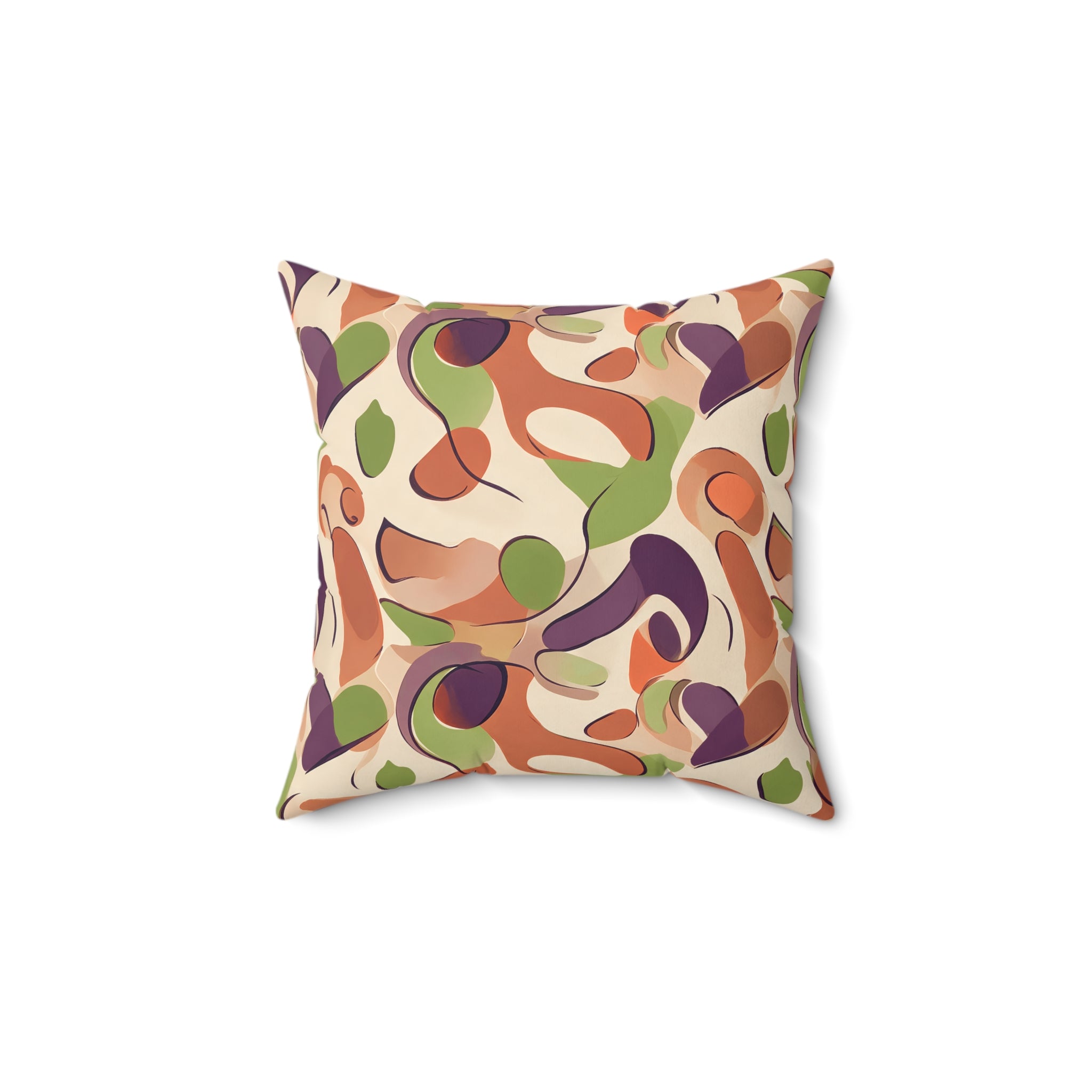 Vibrant Organic Shape Pillow with Insert