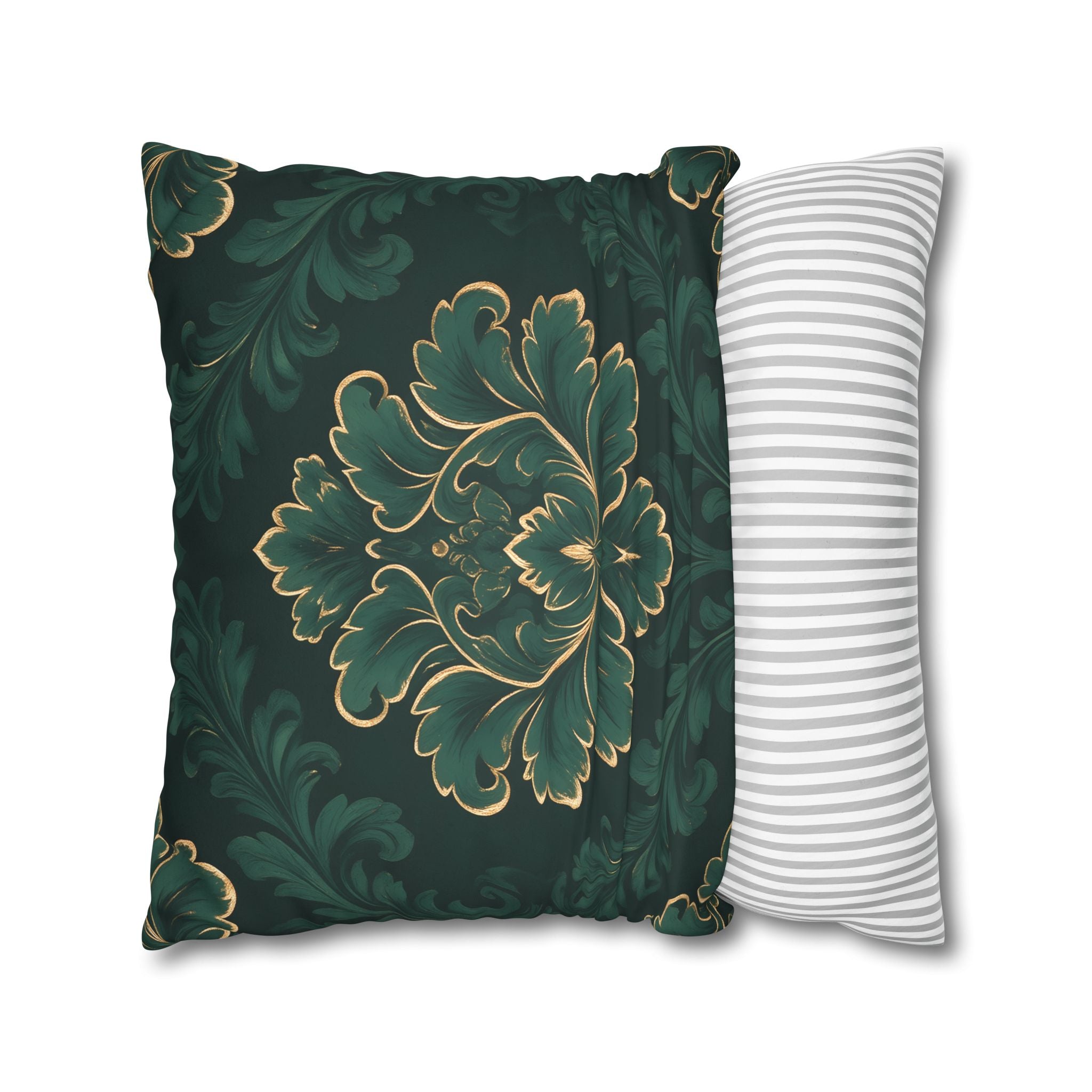Emerald Damask Pillow Case