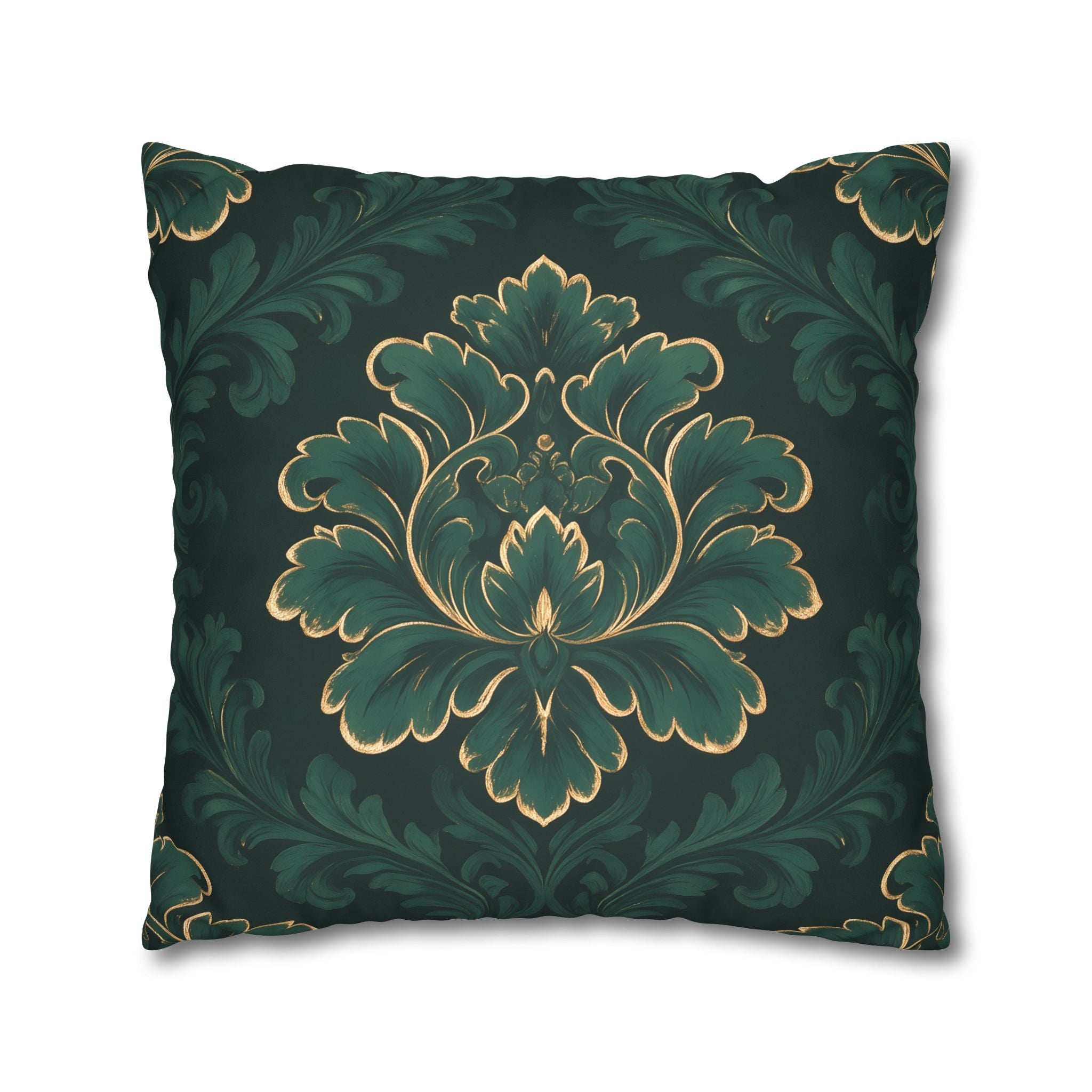 Emerald Damask Pillow Case