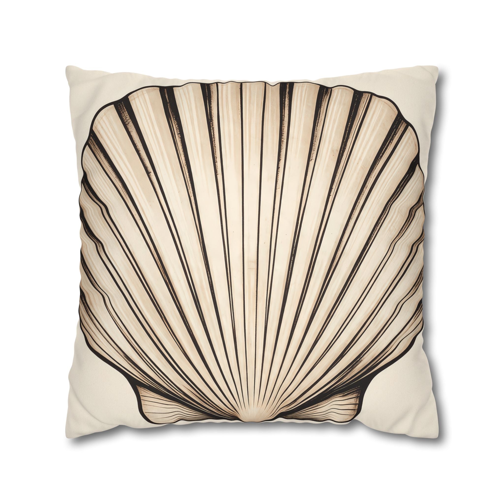 Sand Scallop Shell Cushion Cover