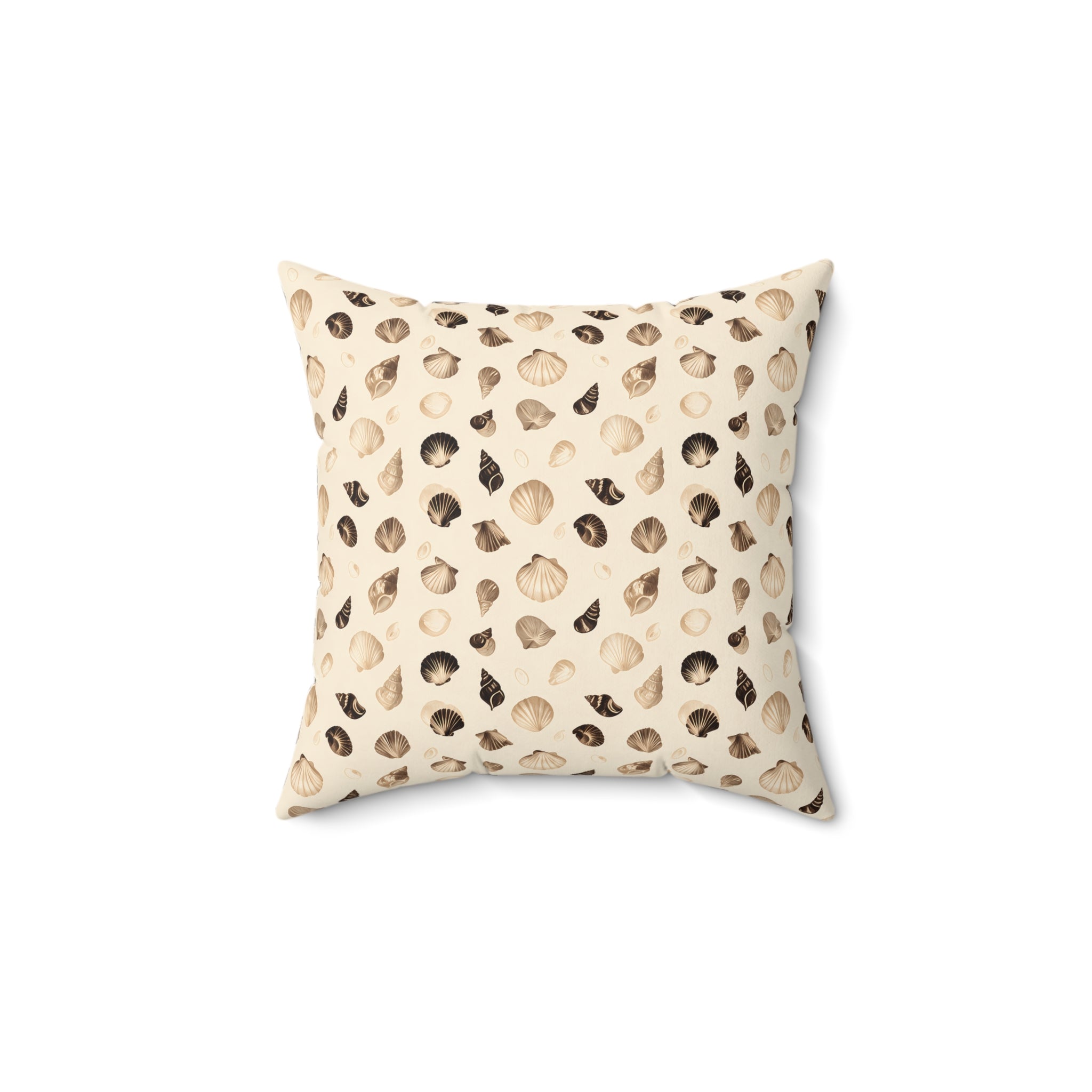 Seashell Motif Throw Pillow with Insert
