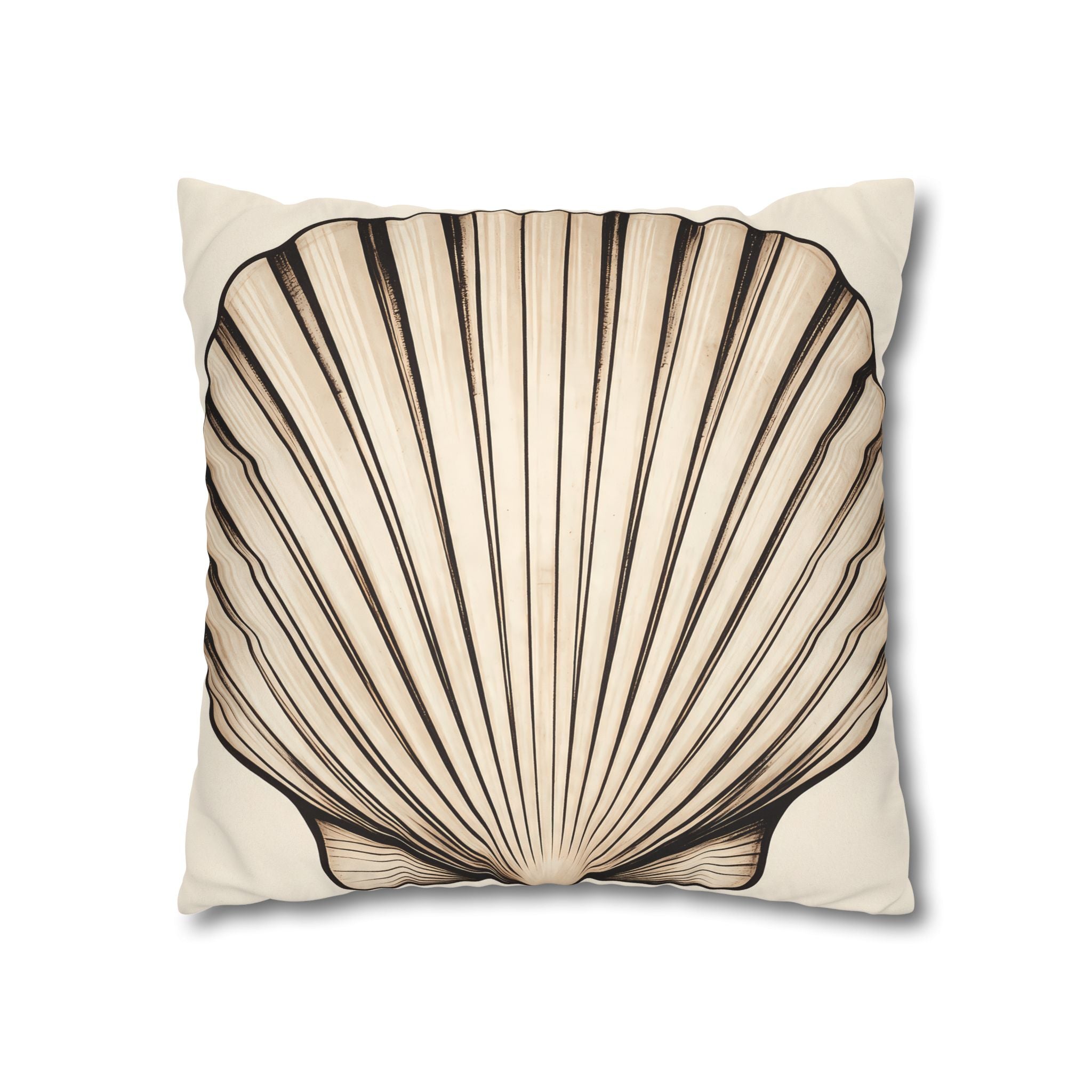 Sand Scallop Shell Cushion Cover