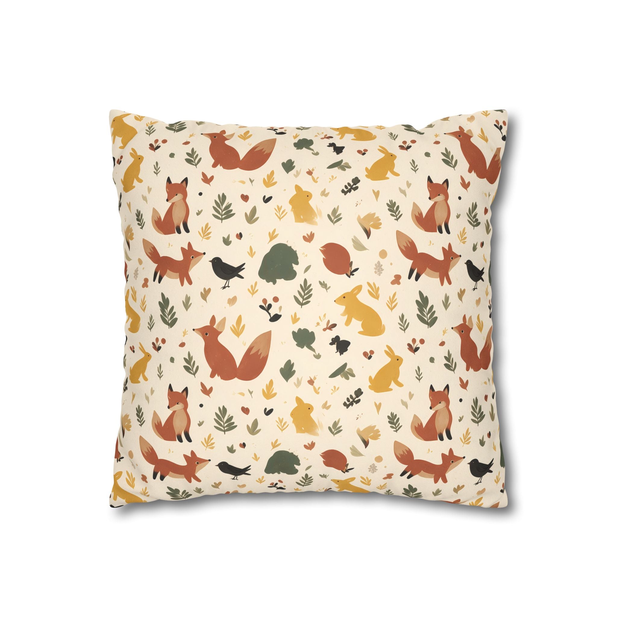 Woodland Fox & Hare Cushion Cover