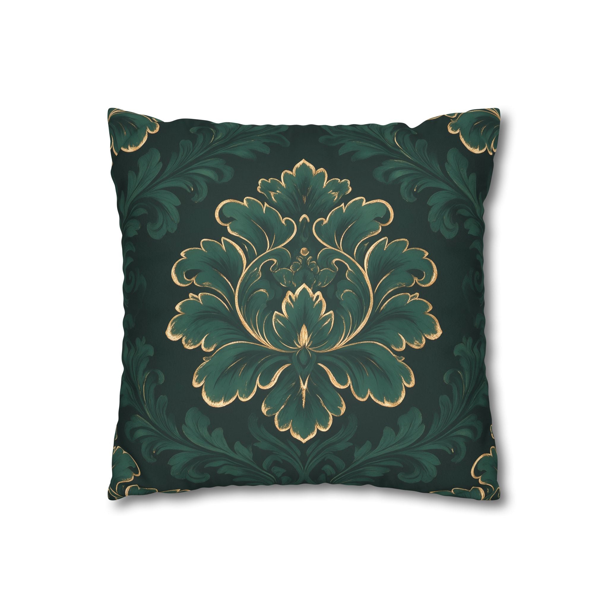 Emerald Damask Pillow Case